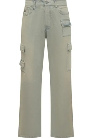 AMBUSH Jeans, Heren, Blauw, W34, Denim, Slim Denim Cargo Jeans