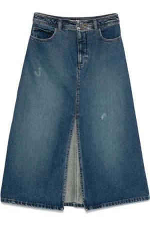 A.P.C. Rokken, Dames, Blauw, M, Denim, Georgia Slit Denim Rok