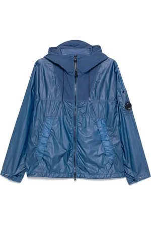 C.P. Company Jassen, Heren, Blauw, XL, Blauwe Jassen met Verstelbare Capuchon