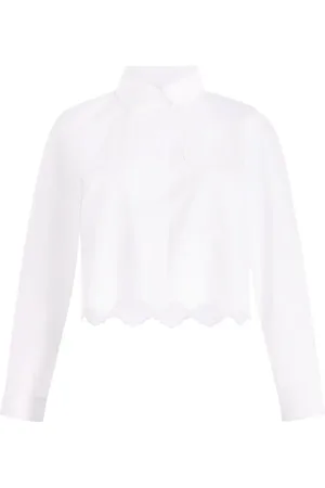 Patou Blouses & Shirts, Dames, Wit, S, Katoen, Bianco Katoenen Shirt