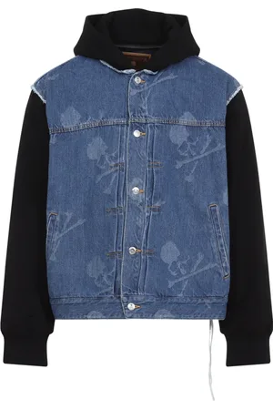 MASTERMIND Jassen, Heren, Blauw, L, Katoen, Blauwe Jas voor Mannen Stijlvol Comfort