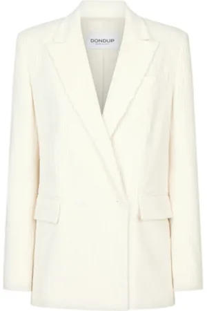 Dondup Jassen, Dames, , XS, Katoen, Velvet Double-Breasted Blazer