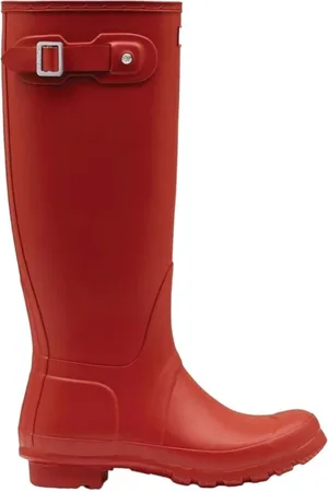 Hunter Schoenen, Dames, Rood, 37 EU, Polyester, Original Tall Regenlaarzen