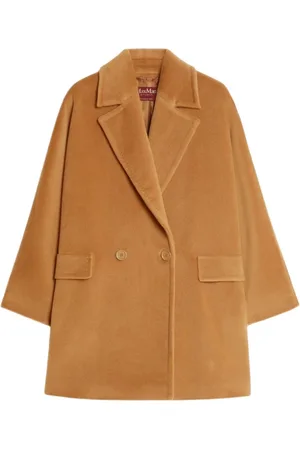 Max Mara Mantels, Dames, , 2Xs, Wol, Luxueuze wollen jas met oversized silhouet