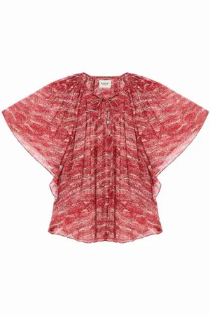 Isabel Marant Blouses & Shirts, Dames, Rood, S, Gedrukte Mousseline Top