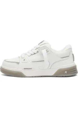 Represent Schoenen, Heren, Wit, 45 EU, Leer, Studio Sneakers Wit-Grijs 100% Leer