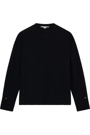 Stella McCartney Truien, Dames, Zwart, M, Wol, Iconische Merino Gebreide Trui