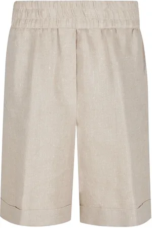 PESERICO SIGN Korte broeken, Dames, , 2Xs, Linnen, Elegant Linen Blend Broeken