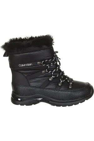 Calvin Klein Schoenen, Dames, Zwart, 37 EU, Katoen, Enkellaarsjes