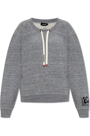 Dsquared2 Sweatshirts & Hoodies, Dames, Grijs, XS, Katoen, Katoenen sweatshirt