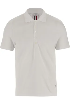 Thom Browne Tops, Heren, Wit, S, Katoen, Polo Shirt