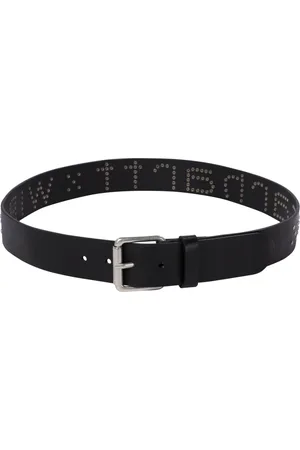 Carhartt Accessoires, Heren, Zwart, L, Leer, Script Studs Riem