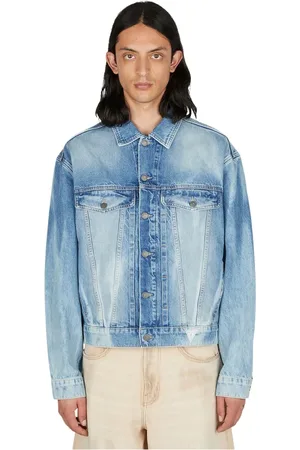Guess Jassen, Heren, Blauw, L, Denim, Vintage Denim Jas