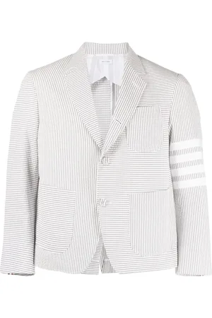 Thom Browne Jassen, Heren, Grijs, L, Katoen, Sportjas