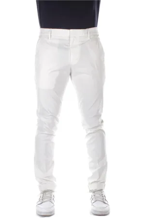Dondup Broeken, Heren, , W31, Katoen, Crèmekleurige broek met logozakken