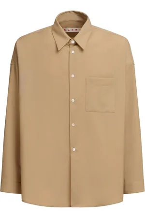 Marni Overhemden, Heren, , 2Xl, Wol, Klassiek overhemd met lange mouwen