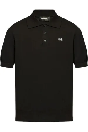 Dsquared2 Tops, Heren, Zwart, XL, Katoen, Cotton Polo Shirt