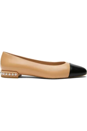 Stuart Weitzman Schoenen, Dames, , 37 EU, Leer, Pearl Flat Ballerina`s