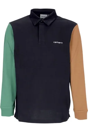 Carhartt Tops, Heren, Veelkleurig, M, Katoen, Velvet Collar Polo Rugby Shirt
