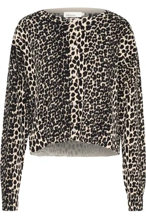 Karen by Simonsen Truien, Dames, Zwart, L, Luipaardprint Vest