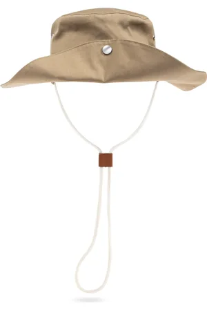 Jil Sander Accessoires, Dames, , XS, Katoen, Katoenen hoed met strikjes