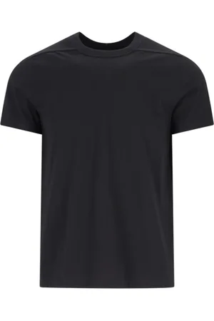 Rick Owens Tops, Heren, Zwart, S, Katoen, Zwart Klassiek Katoenen T-shirt