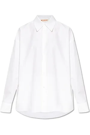 Marni Blouses & Shirts, Dames, Wit, S, Katoen, Katoenen overhemd