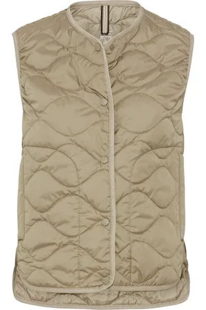 Camel Active Jassen, Dames, Groen, M, Polyester, Gerecycled Polyester Puffer Vest