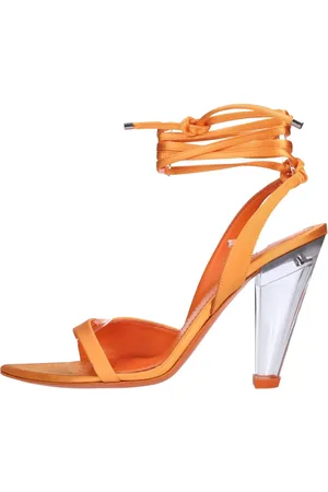 3Juin Schoenen, Dames, Oranje, 40 EU, Satijn, Sandalen Oranje