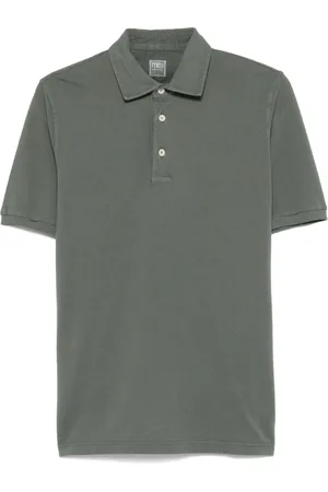 FEDELI Tops, Heren, Groen, 3Xl, Katoen, Klassieke Katoenen Poloshirt