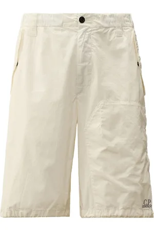 C.P. Company Korte broeken, Heren, Wit, XL, Leer, Witte shorts voor heren stijlvol