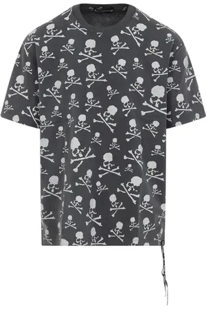 MASTERMIND Tops, Heren, Blauw, S, Katoen, Blauw T-shirt Stijlvol Ontwerp Casual Kleding