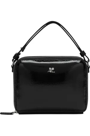 Courrèges Tassen, Dames, Zwart, ONE Size, Leer, Medium Crossbody Tas