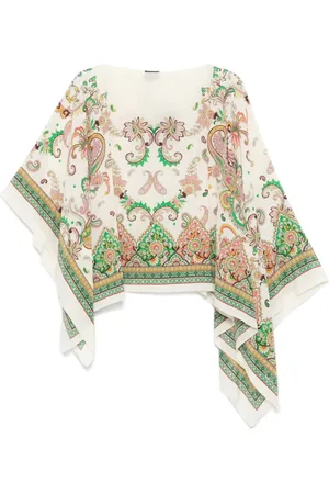 Etro Jassen, Dames, Veelkleurig, ONE Size, Witte Zijden Jas