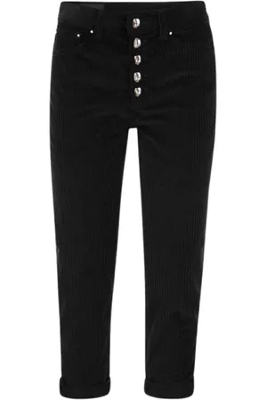Dondup Jeans, Dames, Zwart, W30, Velvet Loose-Fit Broek