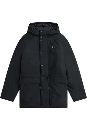 Fred Perry Jassen, Heren, Zwart, S, Nylon, Zwarte Hooded Jas