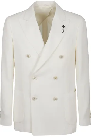 LARDINI Jassen, Heren, , XL, Wol, Luxe Wollen Blend Jas Nude