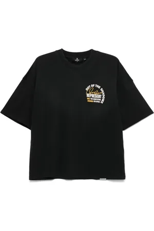 Represent Tops, Heren, Zwart, L, Katoen, Schaduw T-shirt 100% Katoen