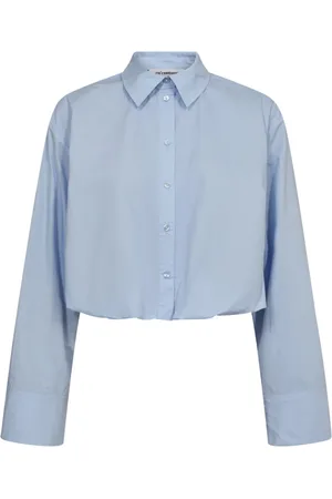 Co`Couture Blouses & Shirts, Dames, Blauw, L, Katoen, Dandy Balloon Shirt