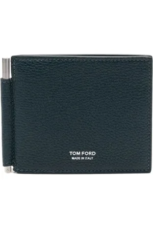 Tom Ford Accessoires, Heren, Blauw, ONE Size, Leer, Stijlvolle Herenportemonnee van Leer