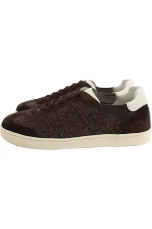Brunello Cucinelli Schoenen, Heren, Bruin, 39 EU, Leer, Bruine Sneakers