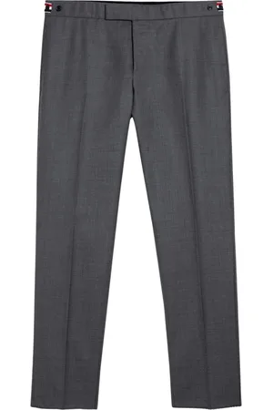 Thom Browne Broeken, Heren, Grijs, L, Wol, Slim Fit Pantalon