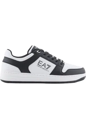 EA7 Schoenen, Heren, Zwart, 44 EU, Leer, Slasher Sneakers
