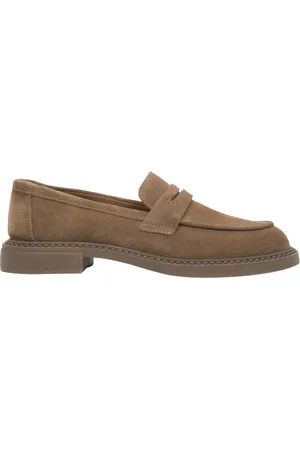Estro Schoenen, Dames, Bruin, 39 EU, Lichtbruine Penny Loafers