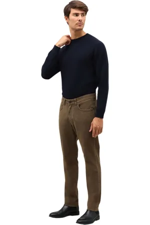 Boglioli Broeken, Heren, Bruin, W38, Garment Dyed Corduroy 5-Pocket Broek