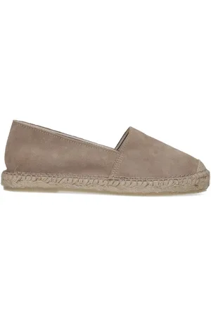 Manfield Schoenen, Dames, , 39 EU, Suède, Taupe Suède Espadrilles Stijlvol Comfortabel