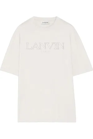 Lanvin Tops, Heren, , M, Katoen, Klassiek Geborduurd T-shirt