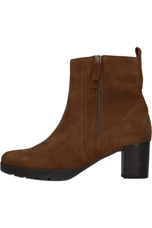 Gabor Schoenen, Dames, Bruin, 35 1/2 EU, Suède, Elegante Suède Enkellaarsjes