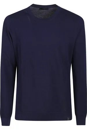FAY Truien, Heren, Blauw, 3Xl, Stijlvolle Gebreide Trui