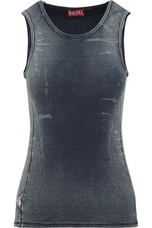 Diesel Tops, Dames, Blauw, XS, Katoen, Topwear